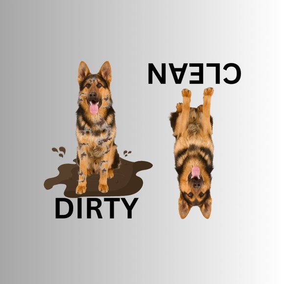 GERMAN SHEPHERD Clean Dirty Dishwasher Flexible Magnet - Picture 1 of 1